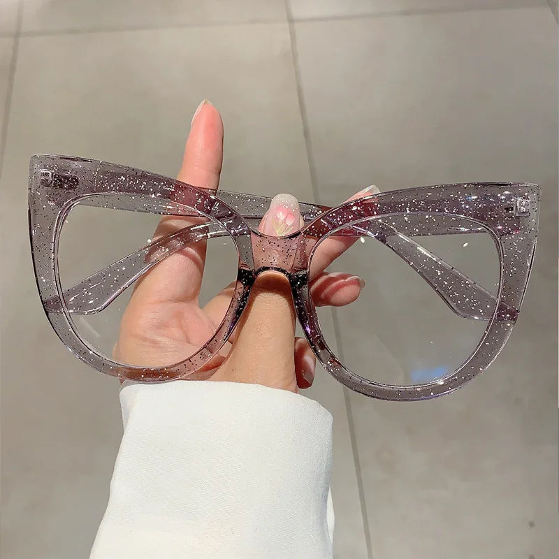 Oversized Cat-Eye Blue Light Glasses