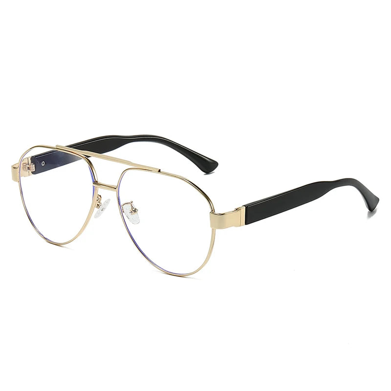 Retro Double-Bridge Pilot Sunglasses