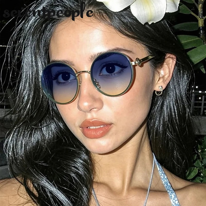 Oversized Vintage Round Sunglasses