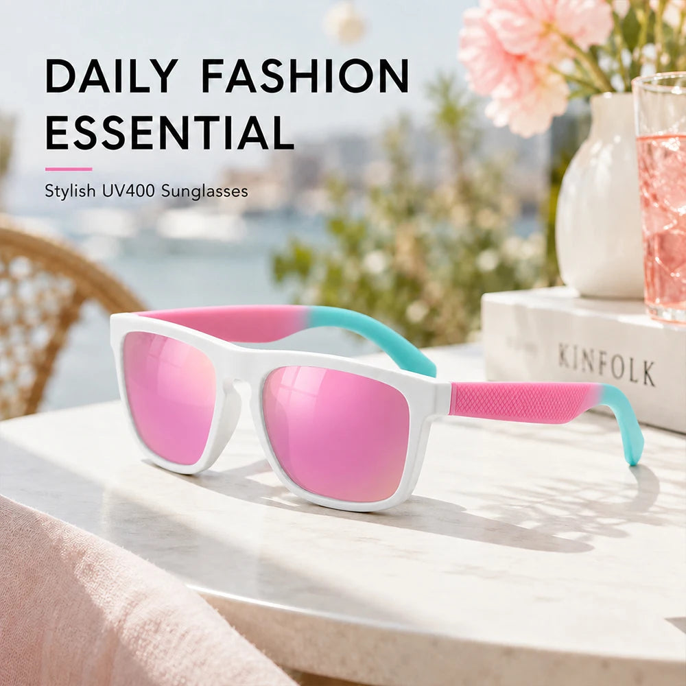 Mirrored Polarized Square Sunglasses