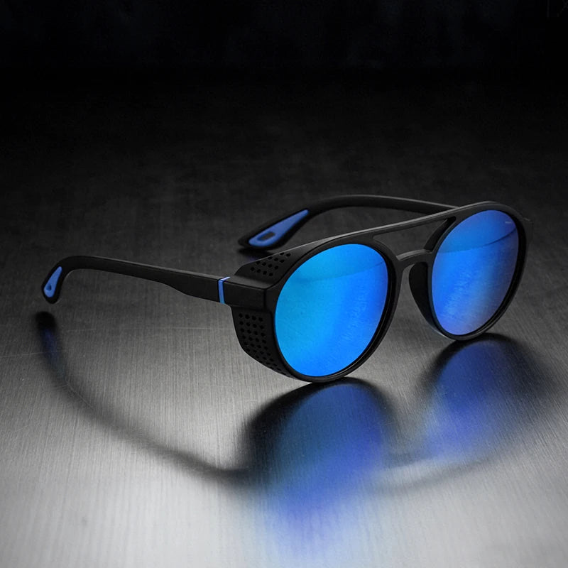 Polarized Steampunk Round Sunglasses