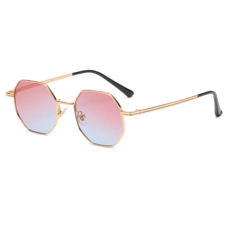 Vintage Octagonal Metal Sunglasses