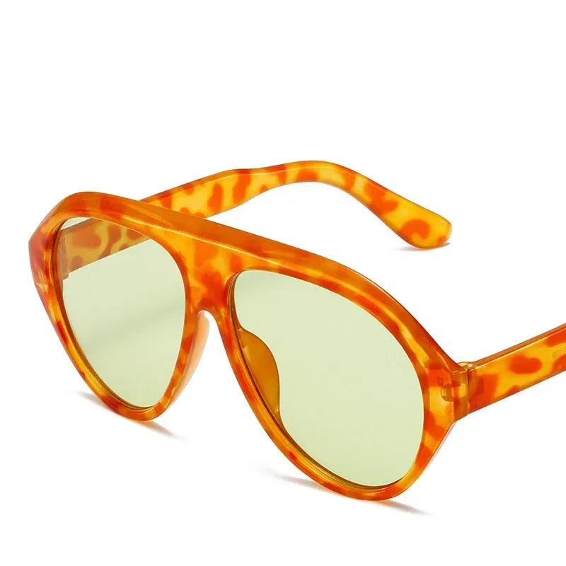 Oversized Pilot Shield Sunglasses