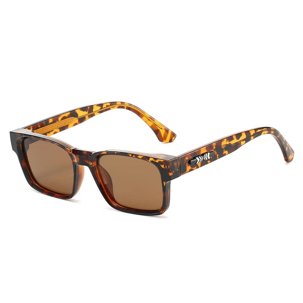Metal-Core Rectangle Sunglasses