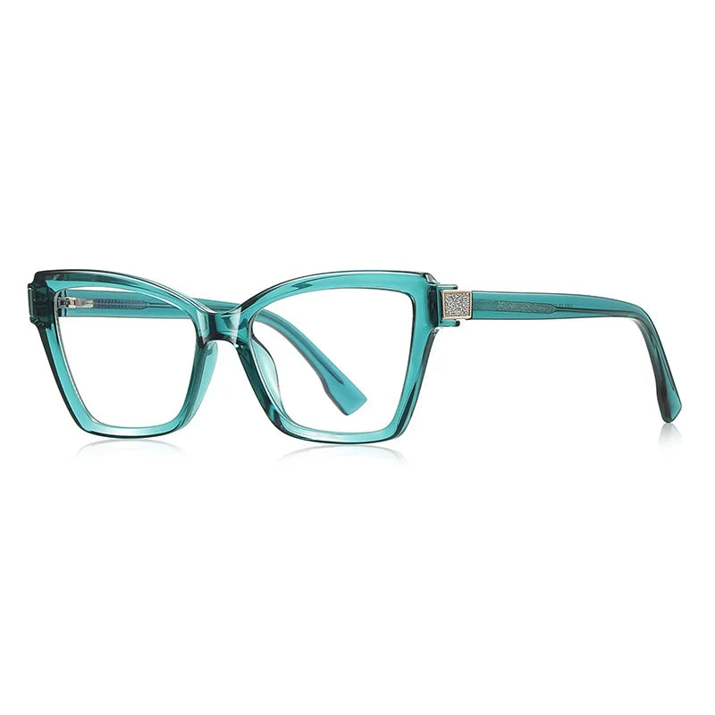 Green Cat-Eye Optical Glasses