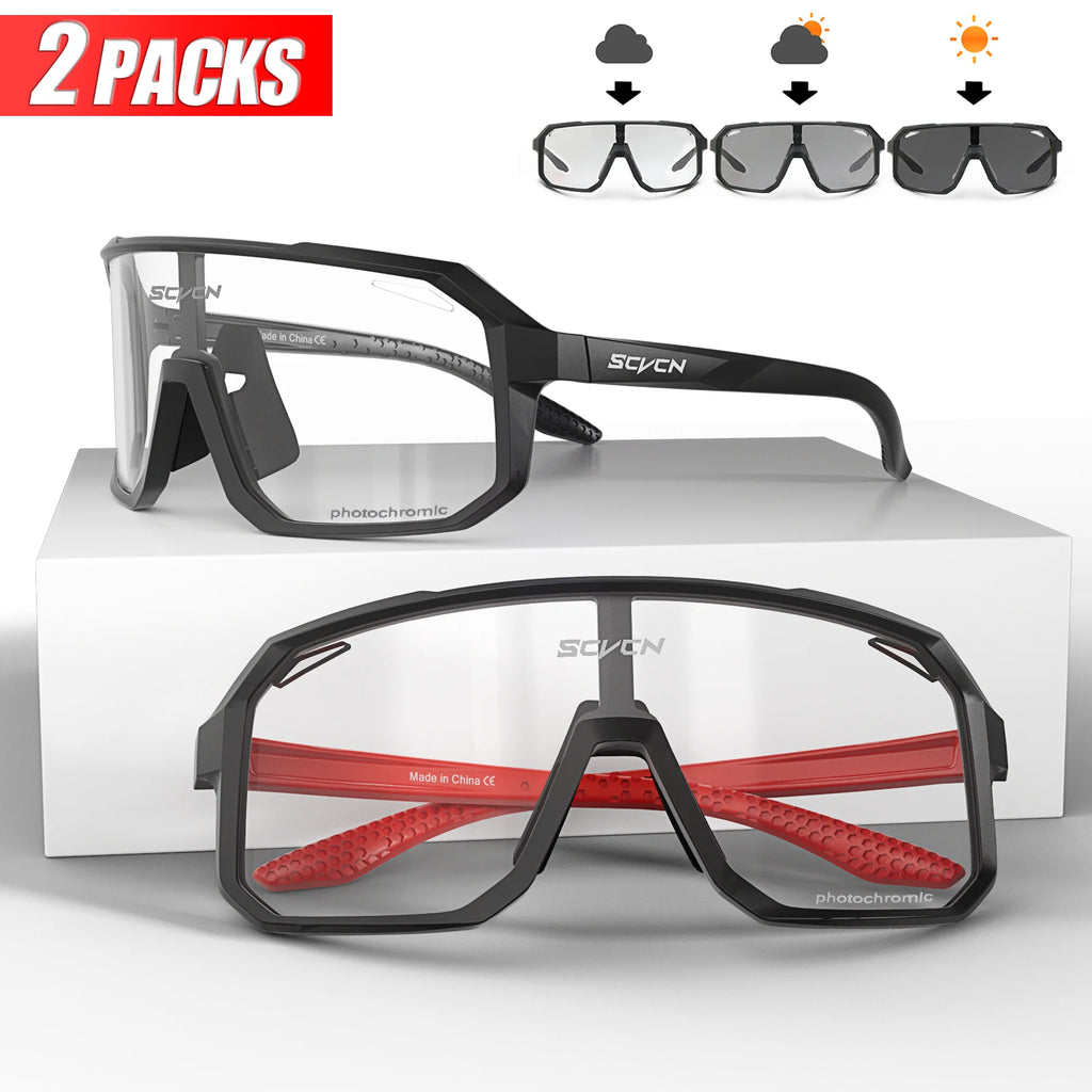 2-Pack Photochromic Cycling Sunglasses