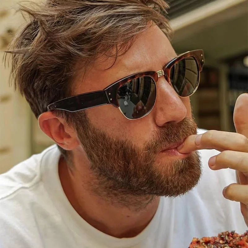 Retro Rivet Pilot Sunglasses