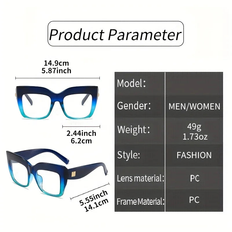 Jelly Color Cat-Eye Glasses