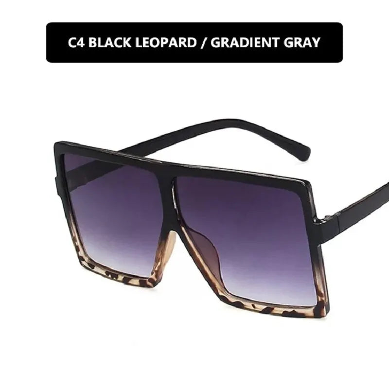 Oversized Vintage Rectangle Sunglasses