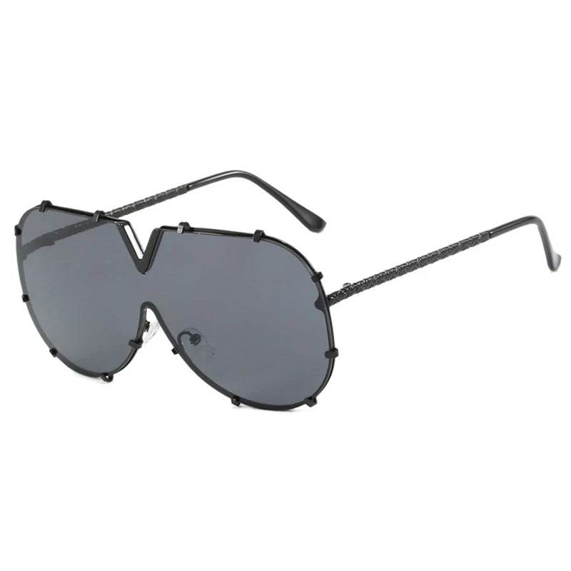 Oversized Metal Pilot Sunglasses