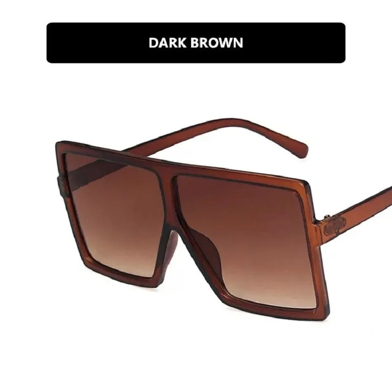 Oversized Vintage Rectangle Sunglasses