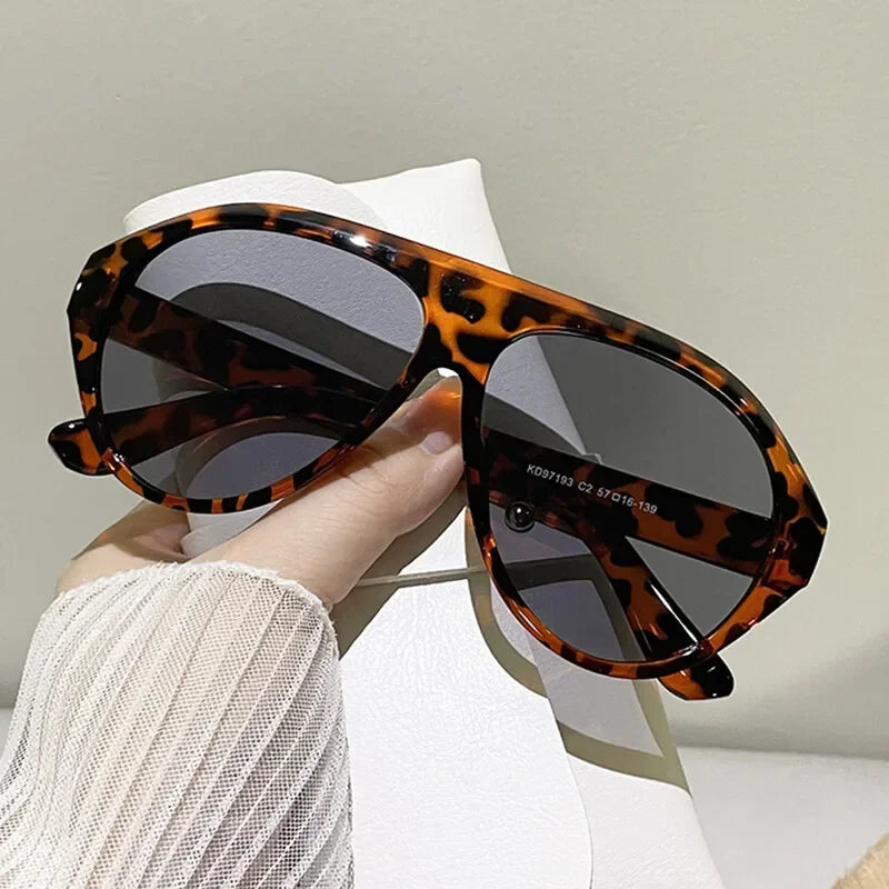 Oversized Pilot Shield Sunglasses