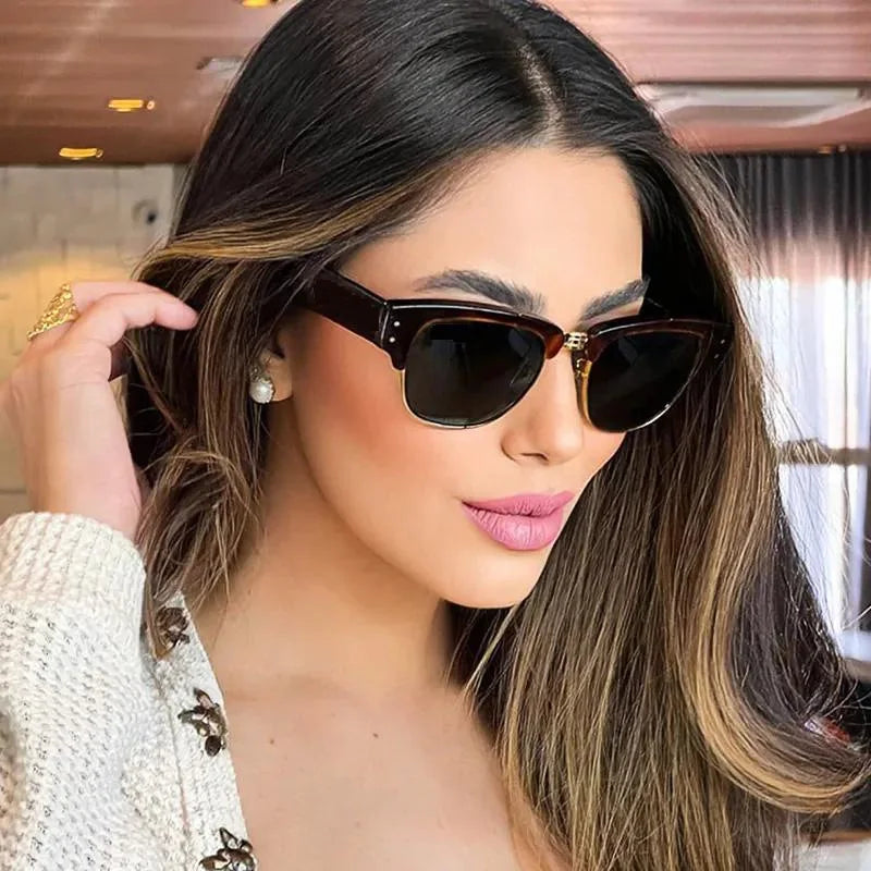 Retro Rivet Pilot Sunglasses