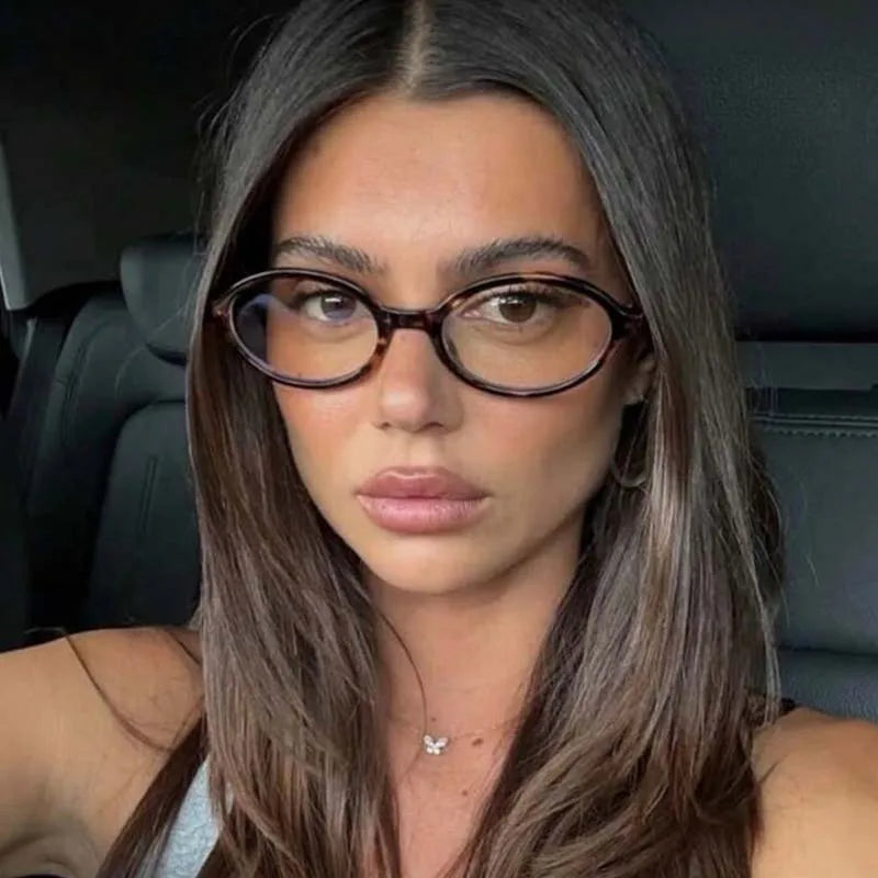 Transparent Oval Optical Frames