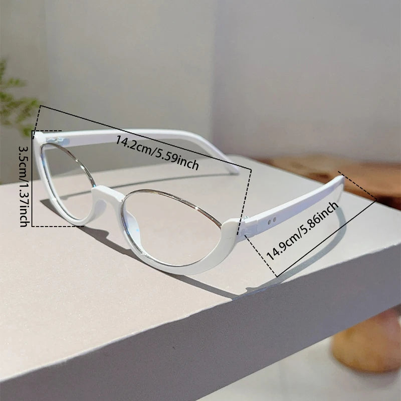 Vintage Semi-Rim Cat-Eye Glasses