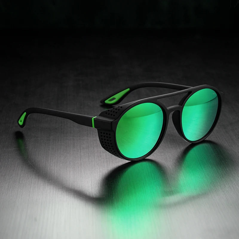 Polarized Steampunk Round Sunglasses