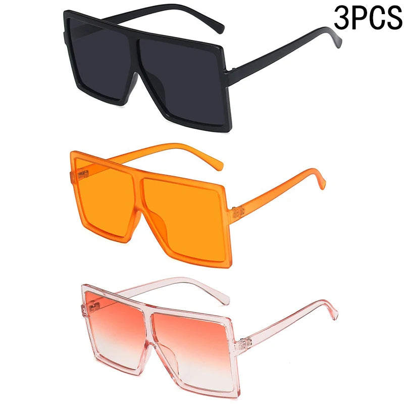 Oversized Vintage Rectangle Sunglasses