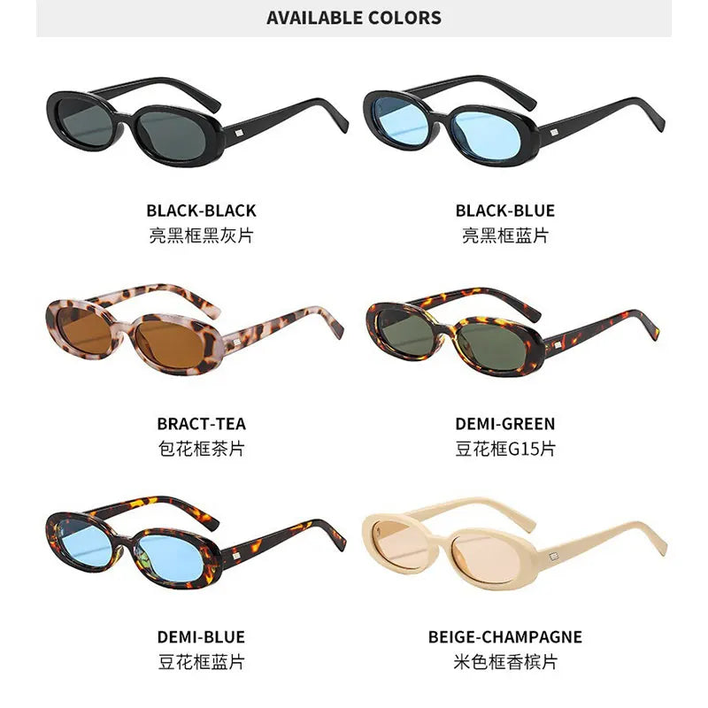 Vintage Slim Rectangle Sunglasses