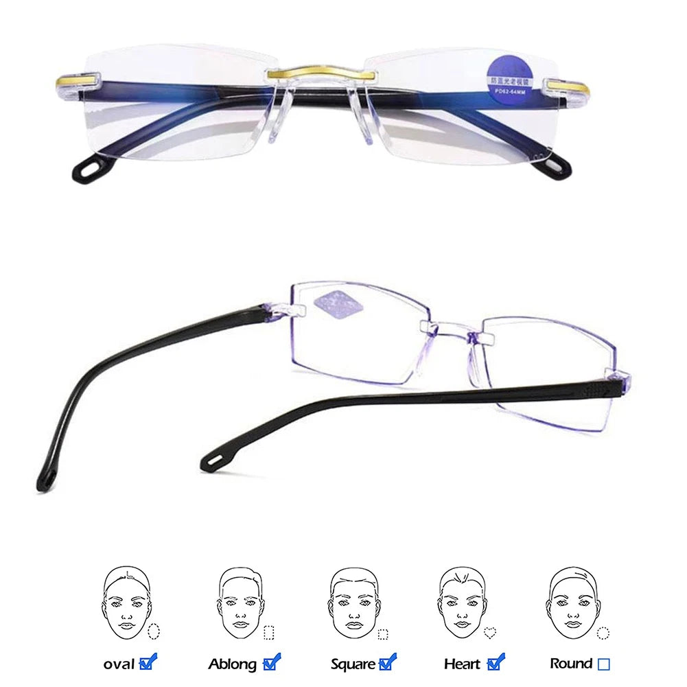 Gold Rectangle Reading Glasses