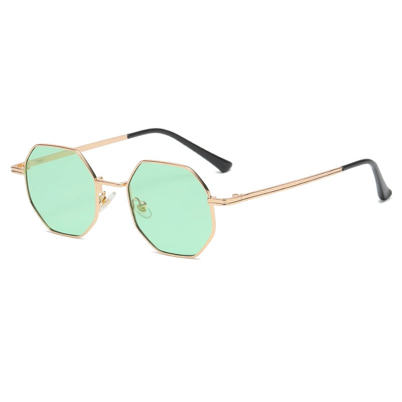 Vintage Octagonal Metal Sunglasses