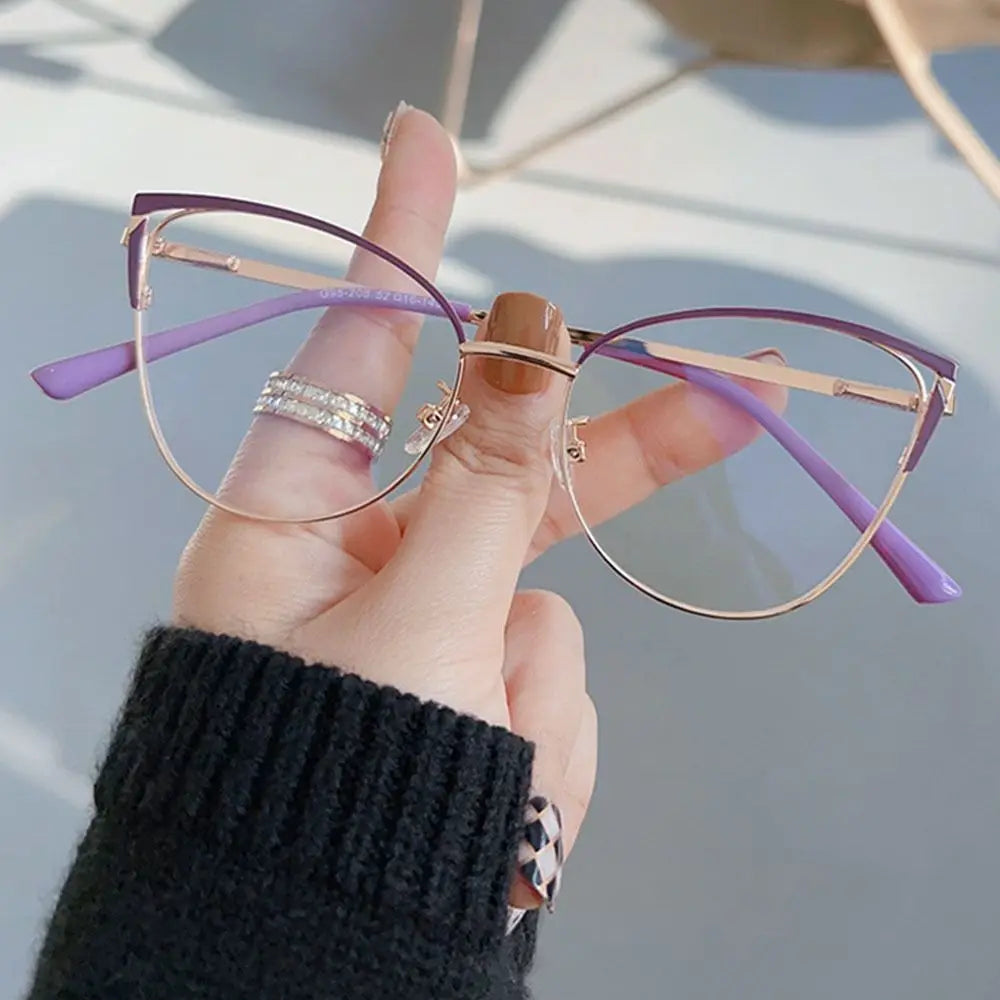 Metal Cat-Eye Blue-Light Glasses