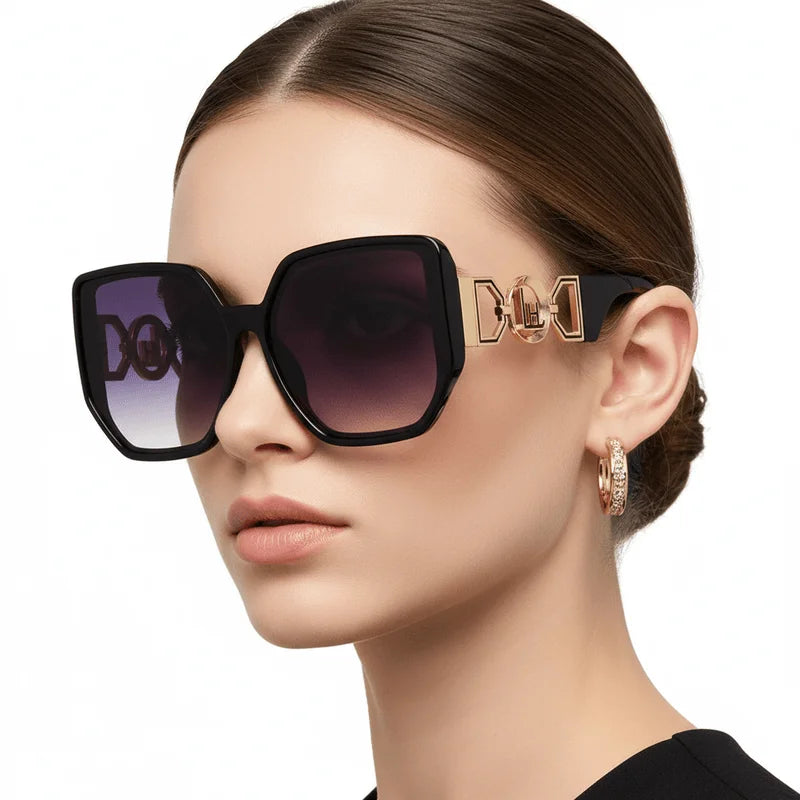 Oversized Cutout Cat-Eye Sunglasses