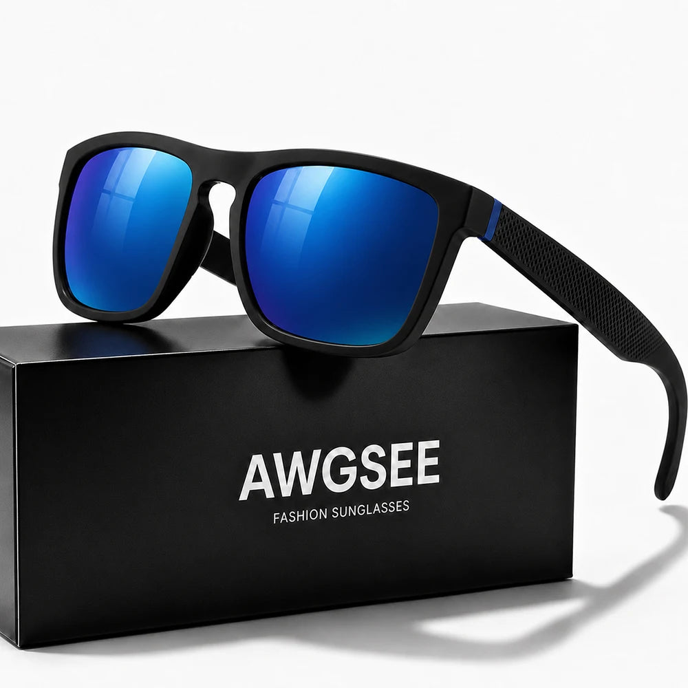 Mirrored Polarized Square Sunglasses