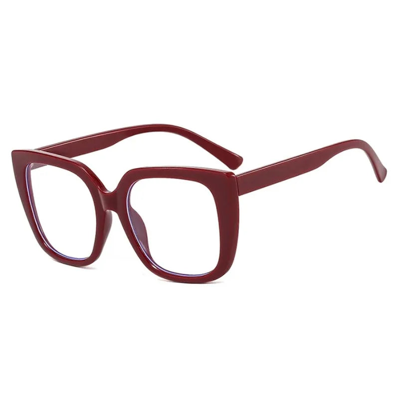 Oversized Vintage Cat-Eye Blue Light Glasses