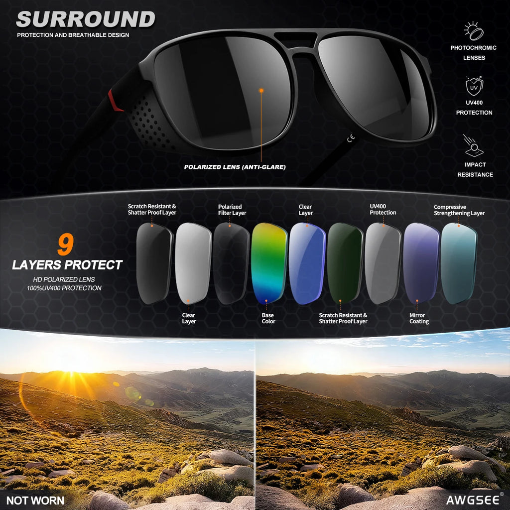 Polarized Square Sport Sunglasses