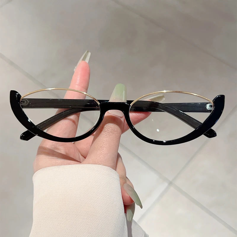 Vintage Semi-Rim Cat-Eye Glasses