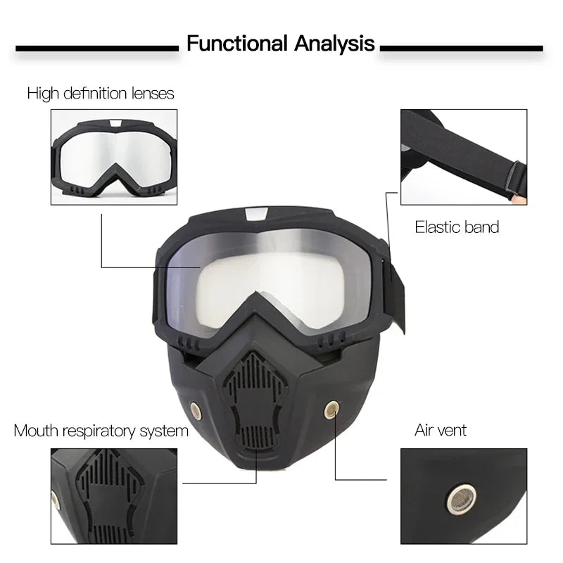 Windproof Motorcycle Mask Goggles