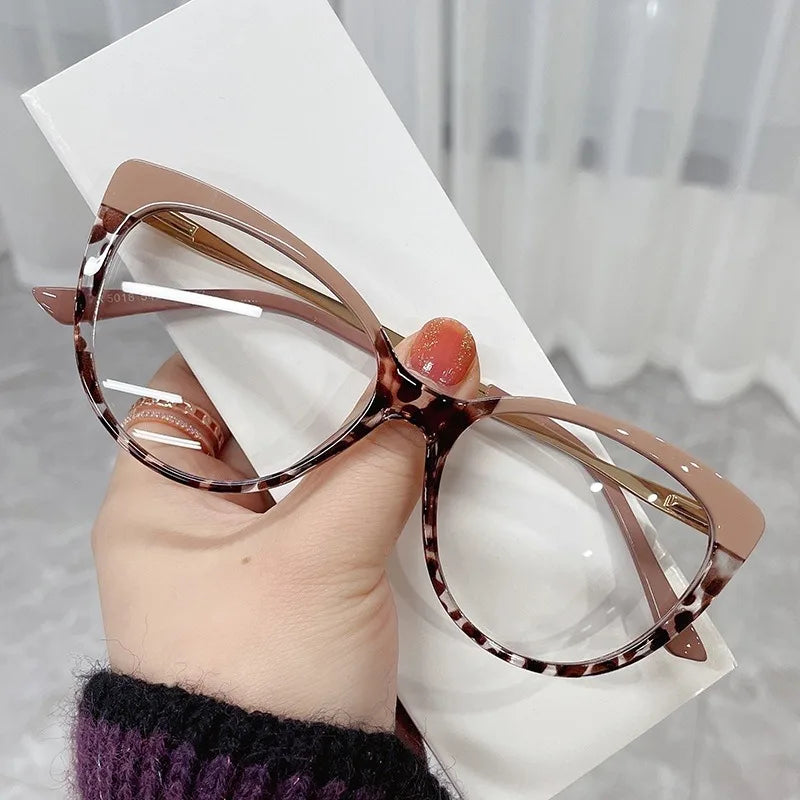 Vintage Alloy Cat-Eye Blue Light Glasses