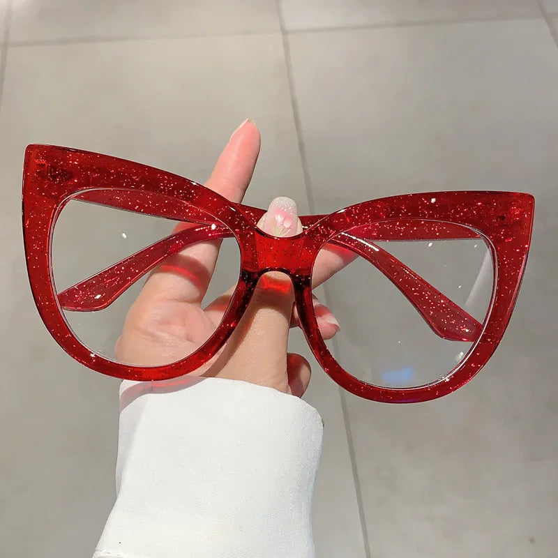 Oversized Cat-Eye Blue Light Glasses