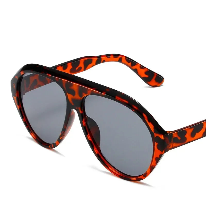 Oversized Pilot Shield Sunglasses