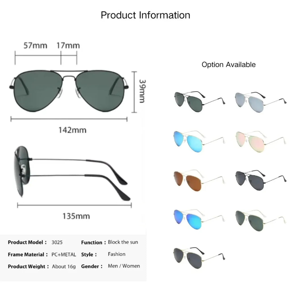 Lightweight Polarized Aviator Sunglasses