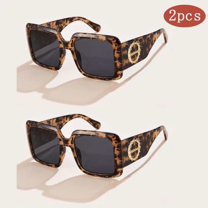 Oversized Gradient Rectangle Sunglasses