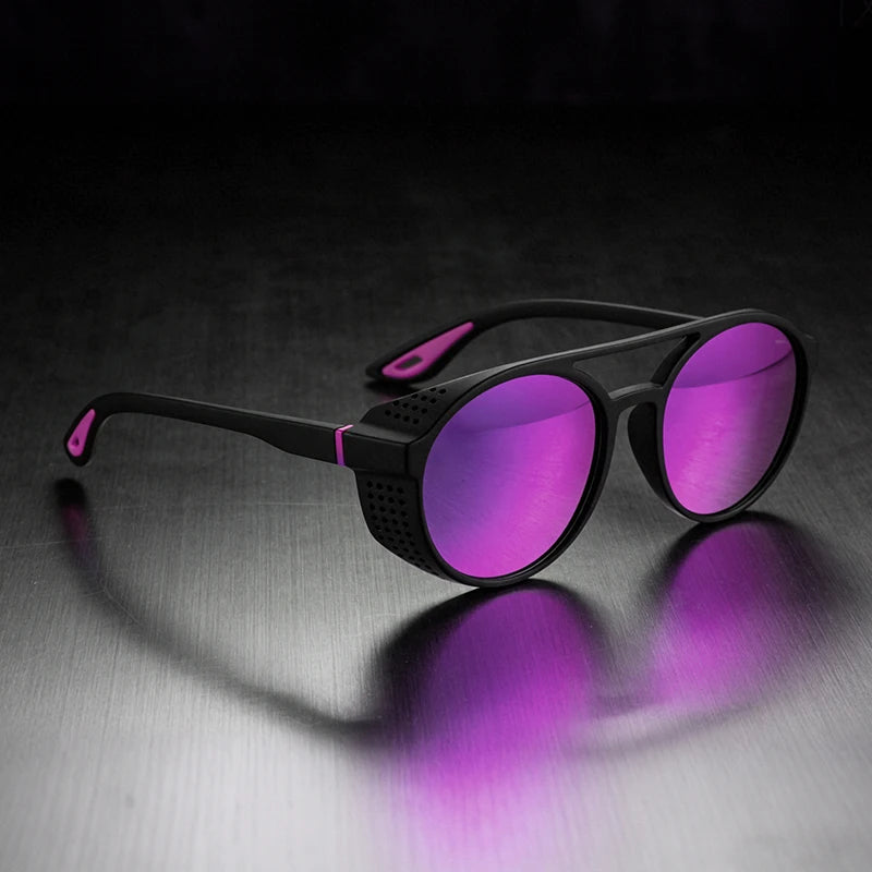 Polarized Steampunk Round Sunglasses
