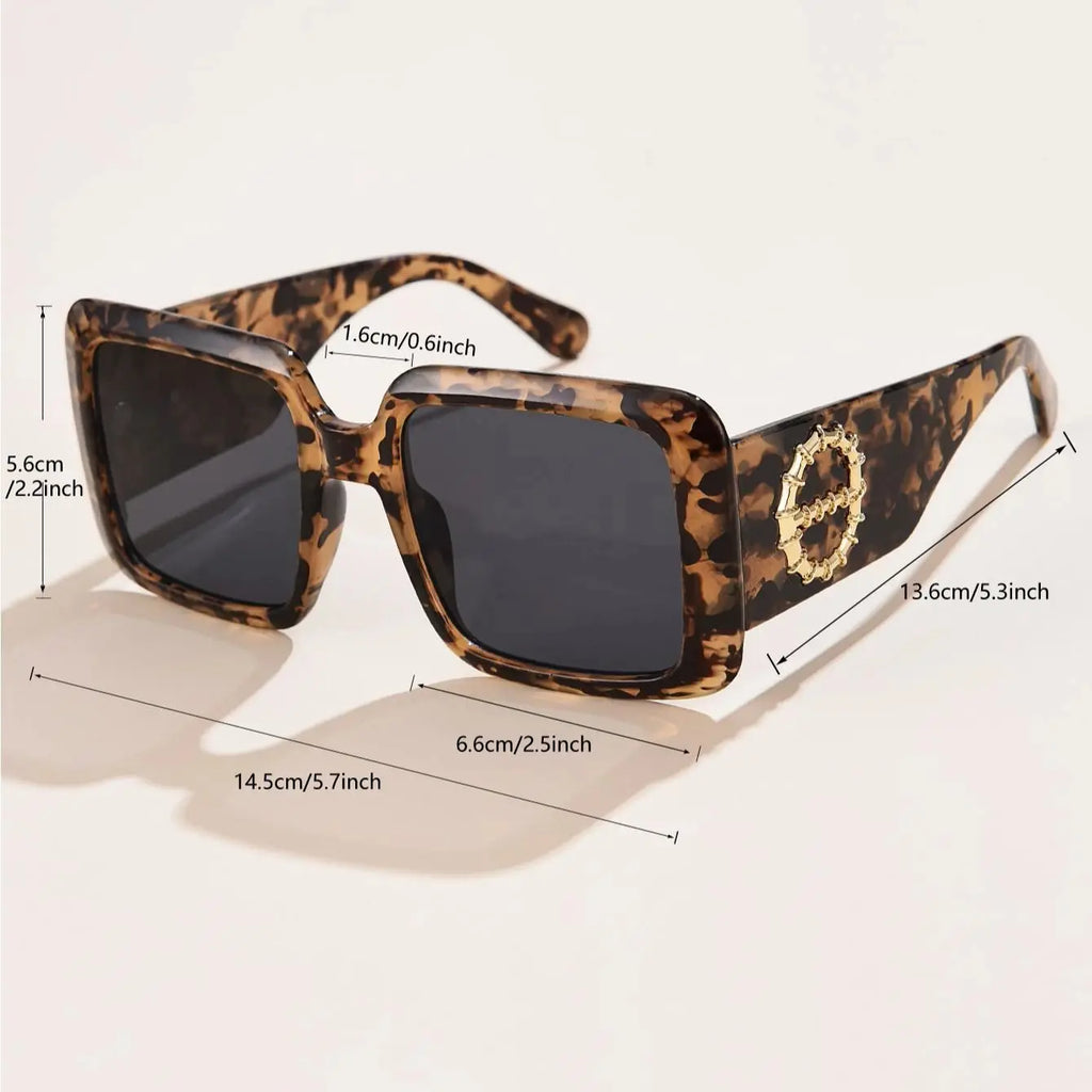 Oversized Gradient Rectangle Sunglasses