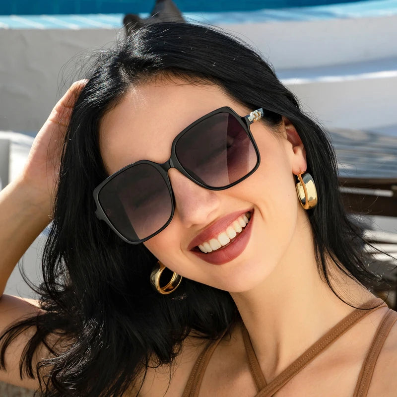 Colorful Square Big Frame Sunglasses