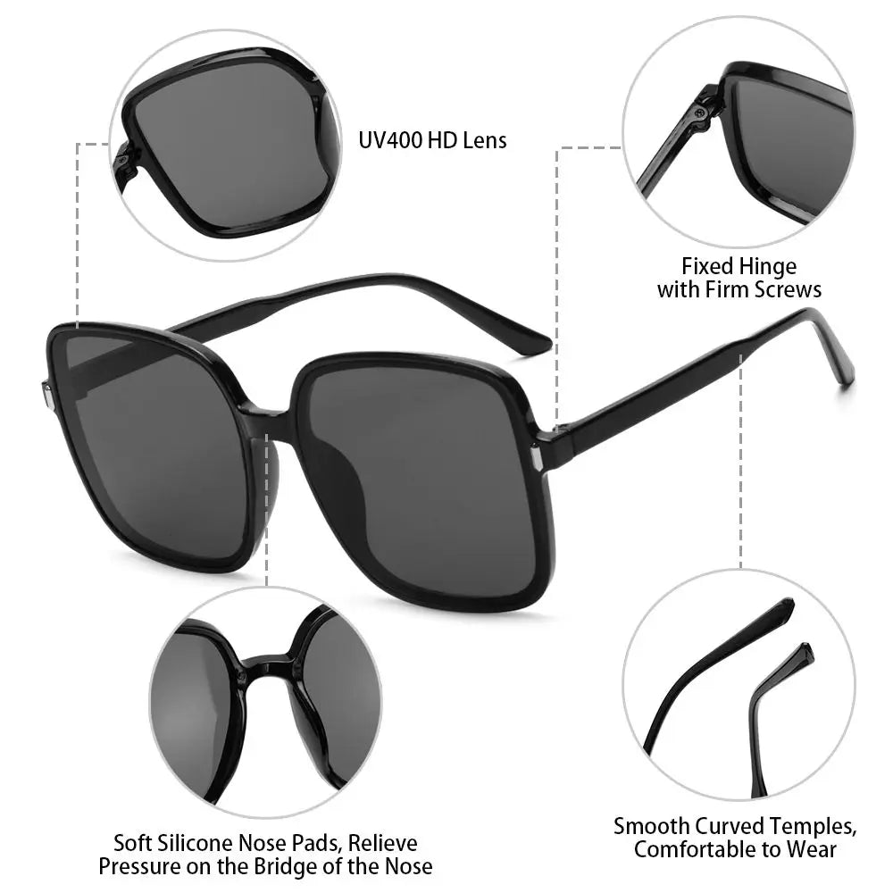 Oversized Vintage Square Sunglasses