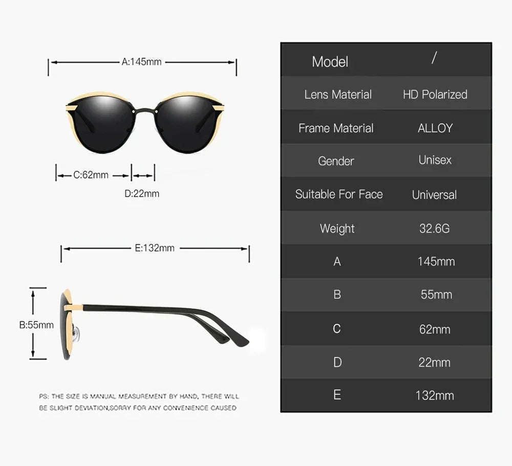 Colorful Polarized Cat-Eye Sunglasses