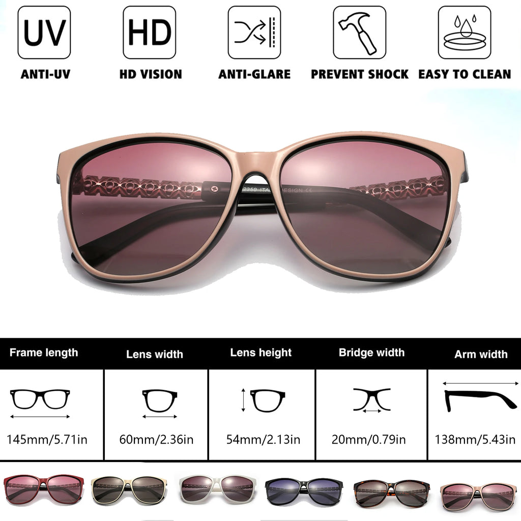 Polarized Gradient Square Sunglasses