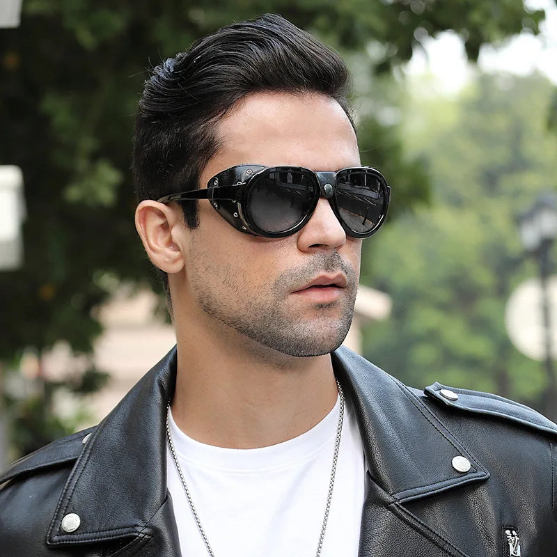 Polarized Steampunk Side-Shield Sunglasses