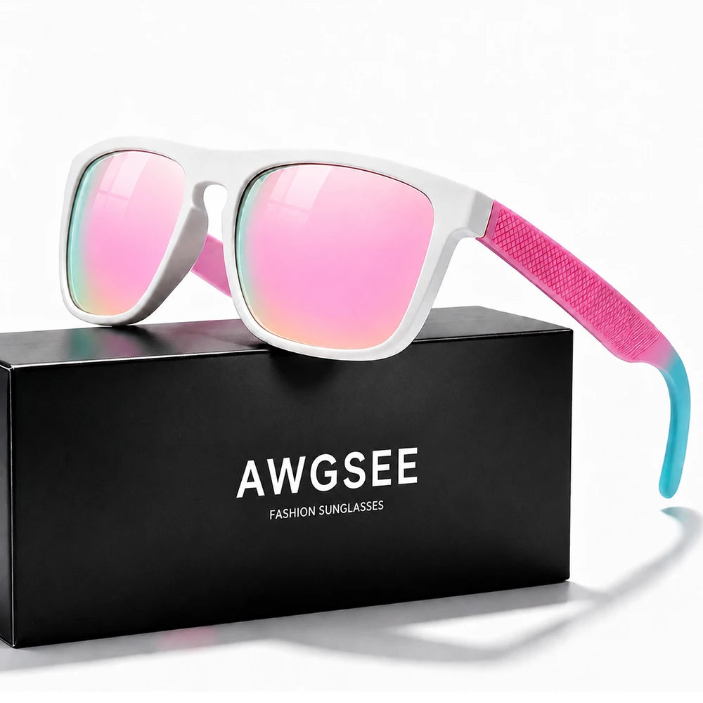 Mirrored Polarized Square Sunglasses