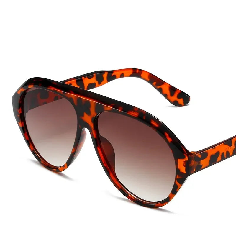 Oversized Pilot Shield Sunglasses
