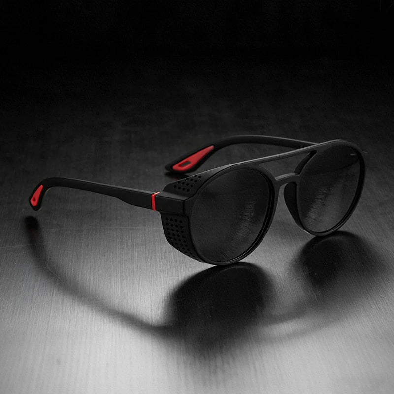 Polarized Steampunk Round Sunglasses