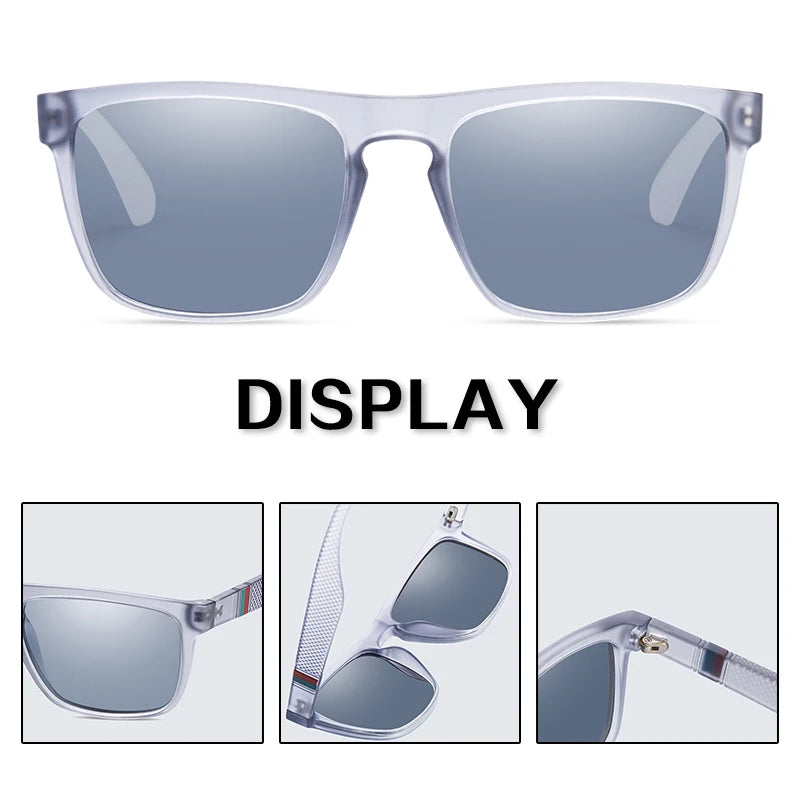 Vintage Polarized Rectangle Sunglasses