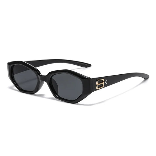 Narrow Polygon Cat-Eye Sunglasses