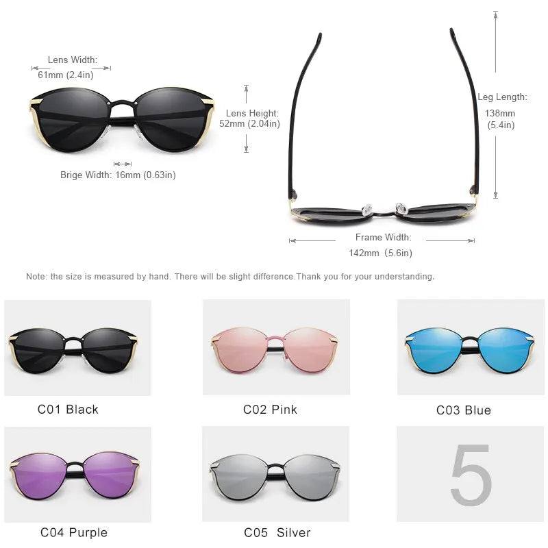 Elegant Polarized Cat-Eye Sunglasses