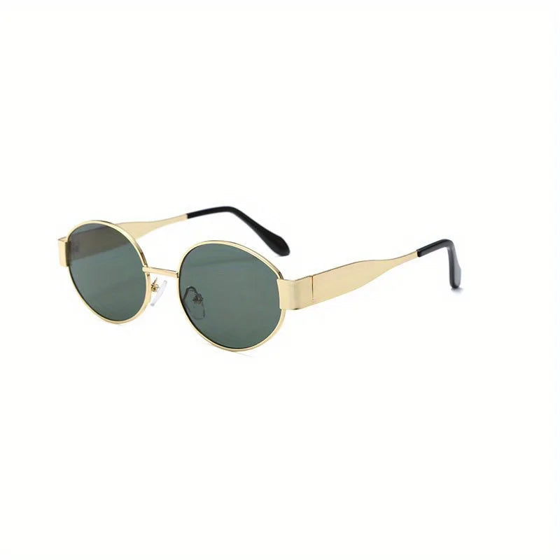 Classic Gold Oval Sunglasses